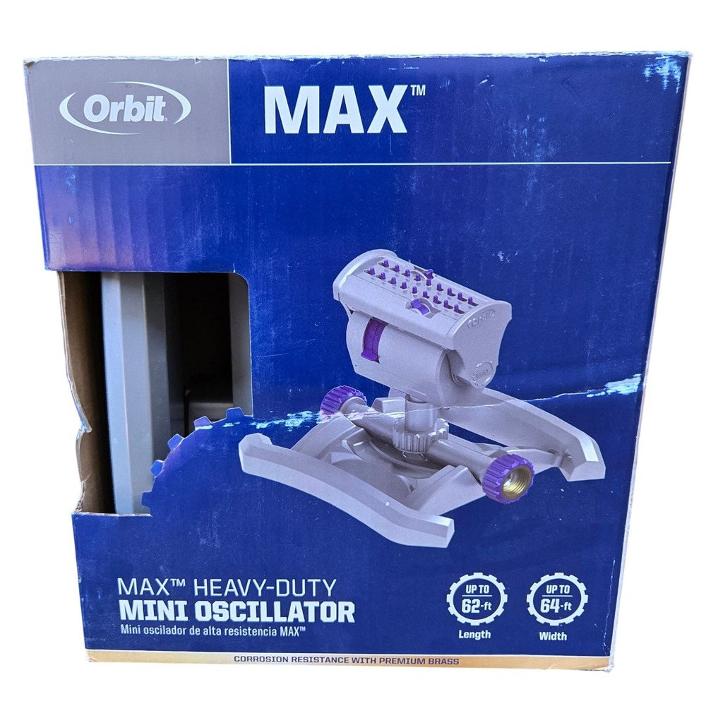 Orbit MAX Heavy-Duty Mini Oscillator Sprinkler Base & Head Set 62ft x 64ft  5827